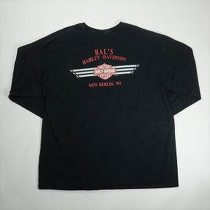 VINTAGE ヴィンテージ Harley Davidson H-D Logo Flame LS Tee ロンT 黒 Size 【XL】 【中古品-良い】 20818592