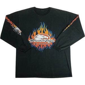 VINTAGE ヴィンテージ Harley Davidson Screaming Eagle LS Tee ロンT 黒 Size 【L相当】 【中古品-良い】 20818593