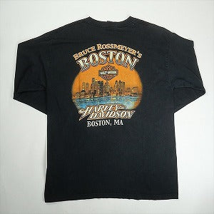 VINTAGE ヴィンテージ Harley Davidson Eagle Flames LS Tee ロンT 黒 Size 【XL】 【中古品-良い】 20818596