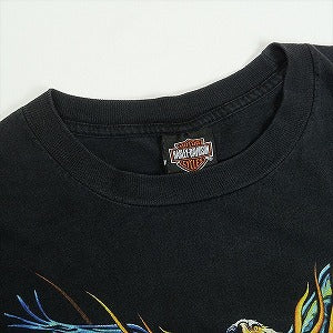 VINTAGE ヴィンテージ Harley Davidson Eagle Flames LS Tee ロンT 黒 Size 【XL】 【中古品-良い】 20818596