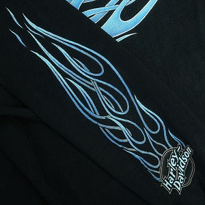VINTAGE ヴィンテージ Harley Davidson Shooting Blue Flame LS Tee ロンT 黒 Size 【XL】 【中古品-良い】 20818598