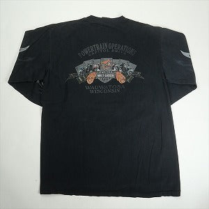 VINTAGE ヴィンテージ Harley Davidson Chrome Flame LS Tee ロンT 黒 Size 【L】 【中古品-良い】 20818600