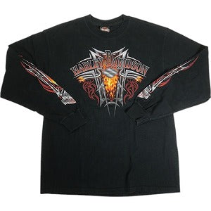VINTAGE ヴィンテージ Harley Davidson Red Blade LS Tee ロンT 黒 Size 【L】 【中古品-良い】 20818601