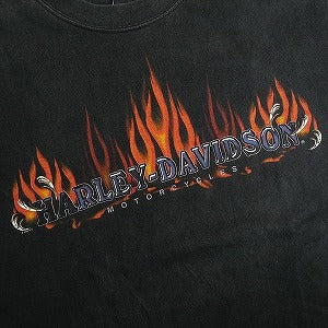 VINTAGE ヴィンテージ Harley Davidson Orange Flame LS Tee ロンT 黒 Size 【L】 【中古品-良い】 20818603