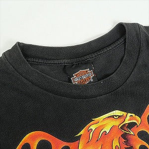 VINTAGE ヴィンテージ Harley Davidson Eagle Orange Flame LS Tee ロンT 黒 Size 【L】 【中古品-良い】 20818604