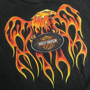 VINTAGE ヴィンテージ Harley Davidson Eagle Orange Flame LS Tee ロンT 黒 Size 【L】 【中古品-良い】 20818604