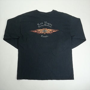 VINTAGE ヴィンテージ Harley Davidson Flaming Dice LS Tee ロンT 黒 Size 【L相当】 【中古品-良い】 20818612