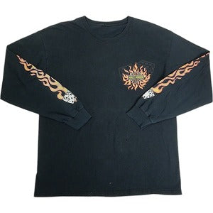 VINTAGE ヴィンテージ Harley Davidson Flaming Dice LS Tee ロンT 黒 Size 【L相当】 【中古品-良い】 20818612
