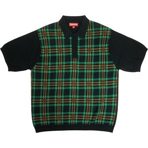 SUPREME シュプリーム 24SS Plaid Knit S/S Polo Black ニットポロシャツ 黒 Size 【L】 【新古品・未使用品】 20818648