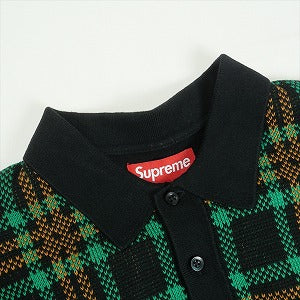 SUPREME シュプリーム 24SS Plaid Knit S/S Polo Black ニットポロシャツ 黒 Size 【L】 【新古品・未使用品】 20818648