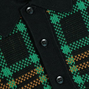SUPREME シュプリーム 24SS Plaid Knit S/S Polo Black ニットポロシャツ 黒 Size 【L】 【新古品・未使用品】 20818648