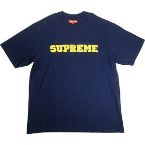 SUPREME シュプリーム 23AW Collegiate S/S Top Navy Tシャツ 紺 Size 【L】 【中古品-非常に良い】 20818651