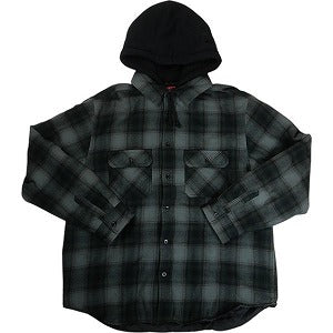 SUPREME シュプリーム 21AW Hooded Flannel Zip Up Shirt Black 長袖シャツ 黒 Size 【M】 【中古品-良い】 20818774