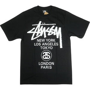 STUSSY ステューシー 25SS WORLD TOUR TEE BLACK Tシャツ 黒 Size 【S】 【新古品・未使用品】 20818981