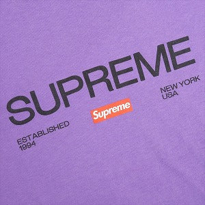 SUPREME シュプリーム 21AW Est. 1994 Tee Purple Tシャツ 紫 Size 【M】 【中古品-良い】 20819089