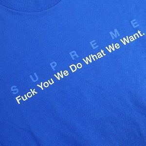 SUPREME シュプリーム 15SS What We Want Tee Royal Tシャツ 青 Size 【M】 【中古品-良い】 20819092