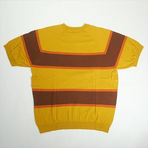 SUPREME シュプリーム Border Knit S/S Sweater 半袖ニットセーター マスタード Size 【M】 【中古品-良い】 20819102