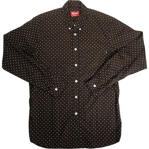 SUPREME シュプリーム Polka Dot L/S BD Shirt Brown 長袖シャツ 茶 Size 【M】 【中古品-非常に良い】 20819111