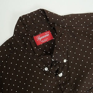 SUPREME シュプリーム Polka Dot L/S BD Shirt Brown 長袖シャツ 茶 Size 【M】 【中古品-非常に良い】 20819111