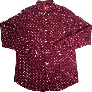 SUPREME シュプリーム Polka Dot L/S BD Shirt Magenta 長袖シャツ 赤 Size 【M】 【中古品-非常に良い】 20819112