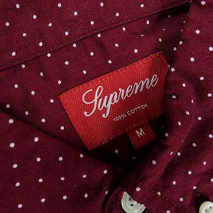 SUPREME シュプリーム Polka Dot L/S BD Shirt Magenta 長袖シャツ 赤 Size 【M】 【中古品-非常に良い】 20819112