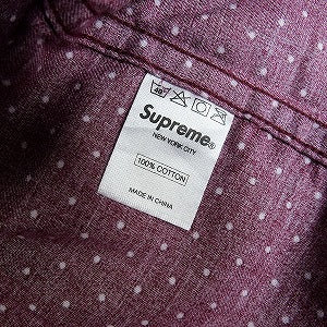 SUPREME シュプリーム Polka Dot L/S BD Shirt Magenta 長袖シャツ 赤 Size 【M】 【中古品-非常に良い】 20819112