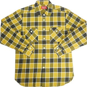 SUPREME シュプリーム Block Check Flannel Shirt 長袖シャツ 黄 Size 【M】 【中古品-非常に良い】 20819116