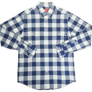 SUPREME シュプリーム Block Check L/S Shirt 長袖シャツ 白青 Size 【M】 【中古品-非常に良い】 20819125