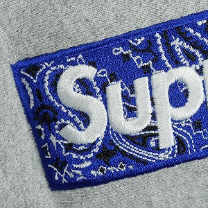 SUPREME シュプリーム 19AW Bandana Box Logo Hooded Sweatshirt Heather Grey ボックスロゴパーカー 灰 Size 【L】 【中古品-良い】 20819146