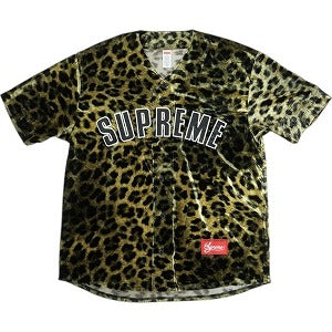 SUPREME シュプリーム 25SS Velvet Baseball Jersey Leopard ベースボールシャツ 黄 Size 【M】 【新古品・未使用品】 20819198