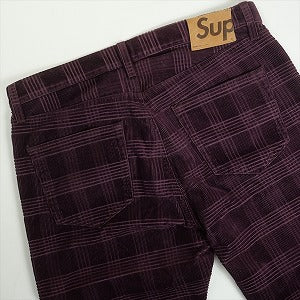 SUPREME シュプリーム Corduroy Plaid Pant パンツ バーガンディー Size 【W34】 【中古品-非常に良い】 20819289