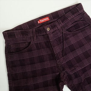 SUPREME シュプリーム Corduroy Plaid Pant パンツ バーガンディー Size 【W34】 【中古品-非常に良い】 20819289