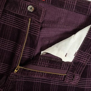 SUPREME シュプリーム Corduroy Plaid Pant パンツ バーガンディー Size 【W34】 【中古品-非常に良い】 20819289