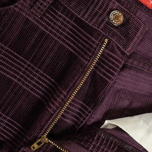 SUPREME シュプリーム Corduroy Plaid Pant パンツ バーガンディー Size 【W34】 【中古品-非常に良い】 20819289