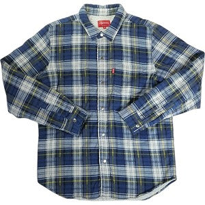 SUPREME シュプリーム 15AW Flannel Sherpa Shirt Royal 長袖シャツ 青 Size 【M】 【中古品-良い】 20819297