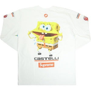 SUPREME シュプリーム ×SpongeBob SquarePants ×Castelli 25SS Racing L/S Tee White ロンT 白 Size 【M】 【新古品・未使用品】 20819488