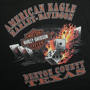 VINTAGE ヴィンテージ Harley Davidson Wolf Dice Texas Tee Tシャツ 黒 Size 【XXL】 【中古品-良い】 20819489