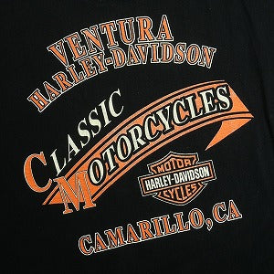 VINTAGE ヴィンテージ Harley Davidson Frame Ventura Camarillo,CA Tee Tシャツ 黒 Size 【XXL】 【中古品-良い】 20819491