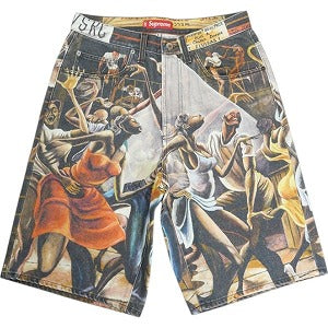 SUPREME シュプリーム ×Ernie Barnes 25SS Baggy Denim Short Dance ショーツ マルチ Size 【W32】 【新古品・未使用品】 20819515