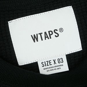 WTAPS ダブルタップス 22SS WAFFLE LS BLACK ロンT 黒 Size 【L】 【中古品-非常に良い】 20819520