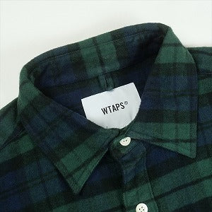 WTAPS ダブルタップス 19AW UNION LS SHIRT 長袖シャツ 緑 Size 【M】 【中古品-良い】 20819544
