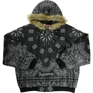 SUPREME シュプリーム 25SS Bandana Jacquard Denim Hooded Work Jacket Black デニムジャケット 黒 Size 【L】 【新古品・未使用品】 20819626