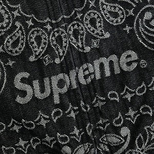 SUPREME シュプリーム 25SS Bandana Jacquard Denim Hooded Work Jacket Black デニムジャケット 黒 Size 【L】 【新古品・未使用品】 20819626