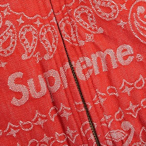 SUPREME シュプリーム 25SS Bandana Jacquard Denim Hooded Work Jacket Red デニムジャケット 赤 Size 【M】 【新古品・未使用品】 20819627