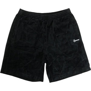 SUPREME シュプリーム 25SS Patchwork Velour Short Black パッチワークベロアショーツ 黒 Size 【L】 【新古品・未使用品】 20819696