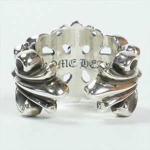 CHROME HEARTS クロム・ハーツ DBL FLORAL CROSS OPEN RING SLV リング 銀 Size 【16号】 【新古品・未使用品】 20819886