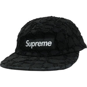 SUPREME シュプリーム 25SS Frayed Croc Denim Camp Cap Black キャンプキャップ 黒 Size 【フリー】 【新古品・未使用品】 20819896