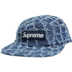 SUPREME シュプリーム 25SS Frayed Croc Denim Camp Cap Indigo キャンプキャップ インディゴ Size 【フリー】 【新古品・未使用品】 20819897