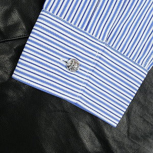 CHROME HEARTS クロム・ハーツ ×COMME des GARCONS CDG CH DTLS ADDED SHIRT BLUE / BLACK STRIPED 長袖シャツ 青 Size 【S】 【新古品・未使用品】 20819898