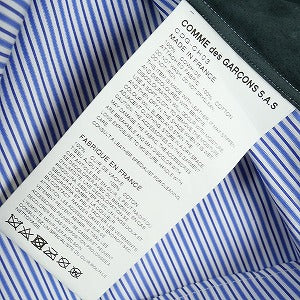 CHROME HEARTS クロム・ハーツ ×COMME des GARCONS CDG CH DTLS ADDED SHIRT BLUE / BLACK STRIPED 長袖シャツ 青 Size 【S】 【新古品・未使用品】 20819898